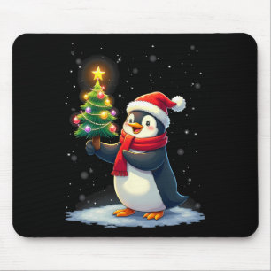 Schattigee Pinguïn Kerstboom Pajama Meisjes Jongen Muismat