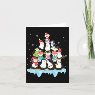 Schattigee Pinguïn Kerstboom Pinguïn Lover Xmas Kaart