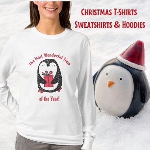 Schattigee pinguïn kerstcadeau t-shirt