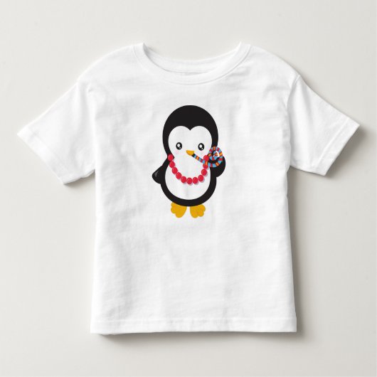 Schattigee Pinguïn, Kleine Pinguïn, Feestfluitje Kinder Shirts (Voorkant)