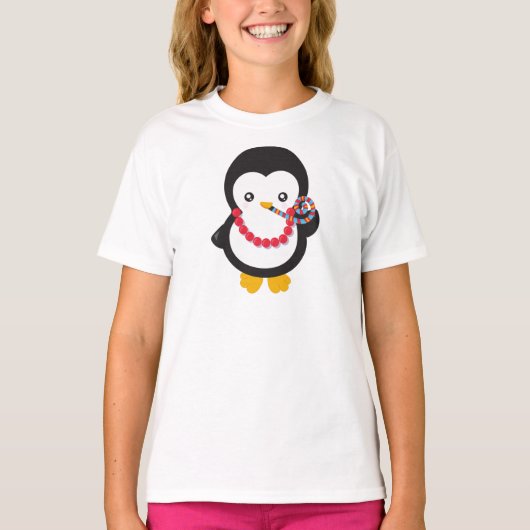 Schattigee Pinguïn, Kleine Pinguïn, Feestfluitje T-shirt (Voorkant)