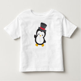 Schattigee pinguïn, kleine pinguïn, hoge hoed kinder shirts
