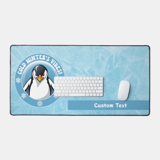 Schattigee pinguïn, koude wintervibes bureaumat (Keyboard & Muis)