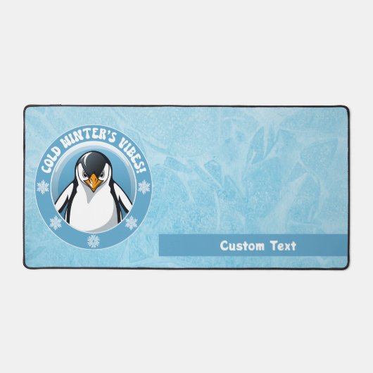 Schattigee pinguïn, koude wintervibes bureaumat (Voorkant)