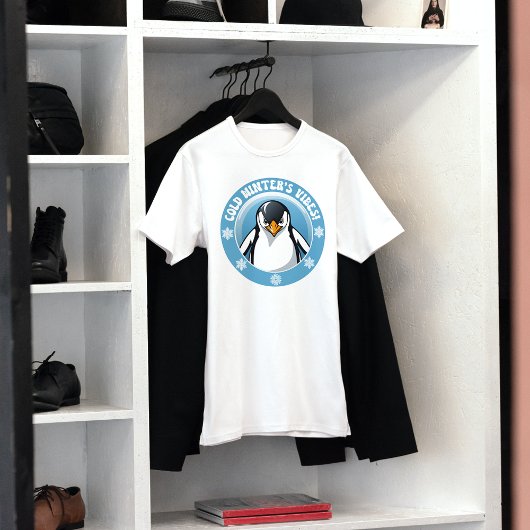 Schattigee pinguïn, koude wintervibes t-shirt