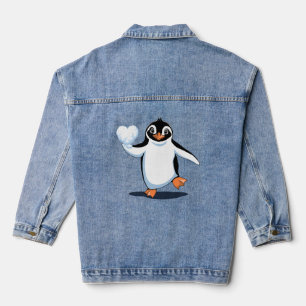 Schattigee Pinguïn Lover Denim Jacket