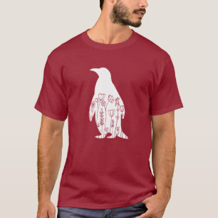 Schattigee Pinguïn Lover Dierlijke Bloemen Bloemen T-shirt