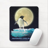 Schattigee PINGUÏN & MAAN Leuk Motivatie Mousepad Muismat (Met muis)