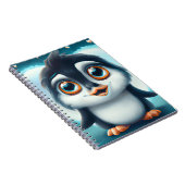 Schattigee pinguïn met grote ogen Notitieboek (Rechterzijde)