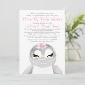 Schattigee pinguïn met maskeraandrijving door Baby Kaart (Staand voorkant)