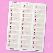 Schattigee pinguïn met Poinsettias Retour Adreslab Etiket