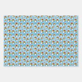 Schattigee Pinguïn op Rainbow Flag Achtergrond Inpakpapier Vel (Voorkant)