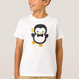Schattigee Pinguïn, Pinguïn met Champagne, Partij T-shirt