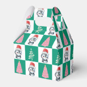 Schattigee Pinguïn Santa Vrolijk Kerstfeest Bedankdoosjes (Achterkant)