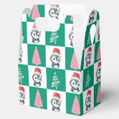 Schattigee Pinguïn Santa Vrolijk Kerstfeest Bedankdoosjes (Geopend)