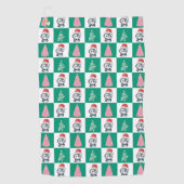 Schattigee Pinguïn Santa Vrolijk Kerstfeest Golfhanddoek (Voorkant)
