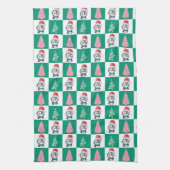 Schattigee Pinguïn Santa Vrolijk Kerstfeest Theedoek (Verticaal)