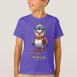 Schattigee Pinguïn Skiën Breckenridge T-shirt