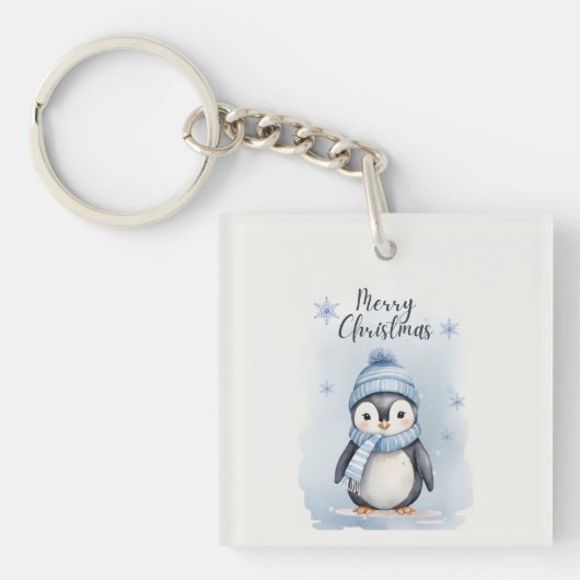Schattigee pinguïn sleutelhanger (voorkant)