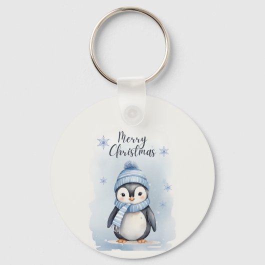 Schattigee pinguïn sleutelhanger (Voorkant)