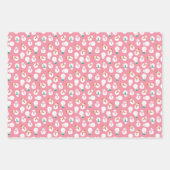 Schattigee Pinguïn & Sneeuwman Roze & Blauwgroen Inpakpapier Vel (Voorkant 3)