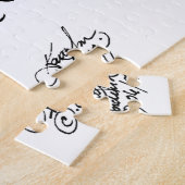 Schattigee Pinguïn Sneeuwuil Vriendschap Legpuzzel (Zijkant)