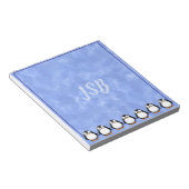 Schattigee Pinguïn Tekening Custom Waterverf Initi Notitieblok (Schuin)