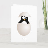 Schattigee pinguïn verjaardagskaart kaart (Achterkant)