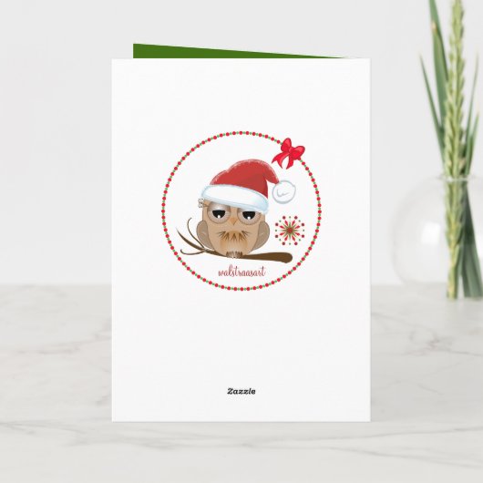 Schattigee Pinguïn Vrolijke Kersttekst Kaart (Achterkant)