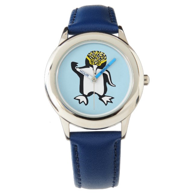 Schattigee PINGUIN - Wildlife - Ocean Blue horloge (Voorkant)