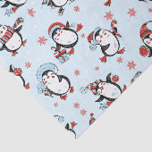 Schattigee pinguïn winterseizoen patroon tissuepapier (Detail)