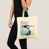 Schattigee pinguïn zwart-wit Waterverf Kinder Tote Bag (Voorkant (product))