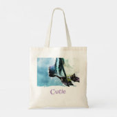 Schattigee pinguïn zwart-wit Waterverf Kinder Tote Bag (Achterkant)