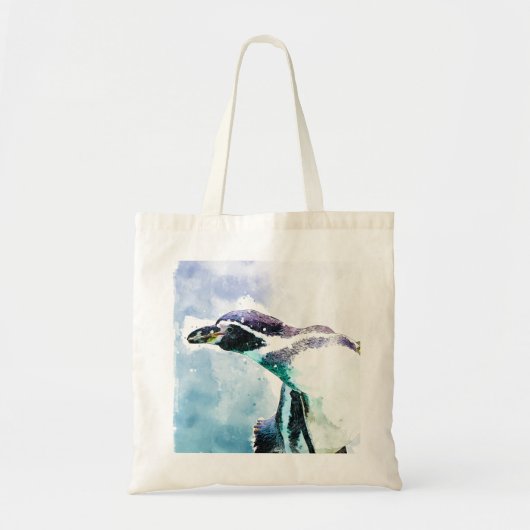 Schattigee pinguïn zwart-wit Waterverf Kinder Tote Bag (Voorkant)