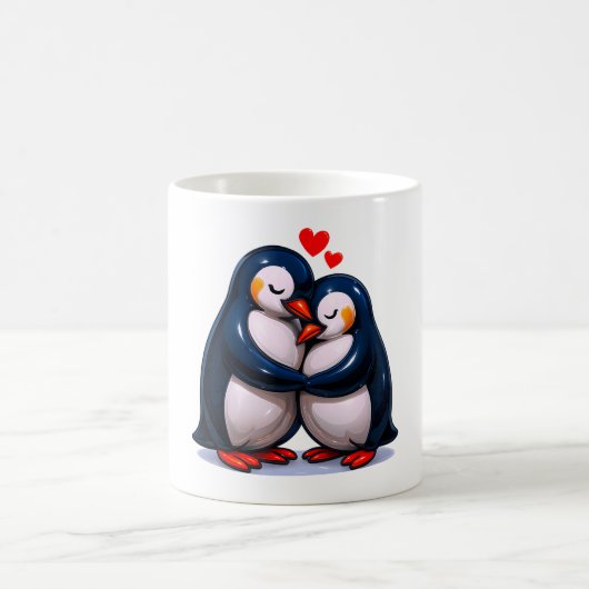 Schattigee pinguïnliefde koffiemok (Center)