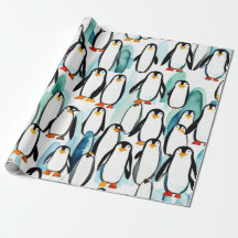 Schattigee pinguïns cadeau ideeën Wrapping Paper
