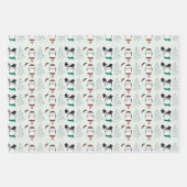 Schattigee pinguïns en moderne kerstbomen kerst inpakpapier vel (Voorkant 3)