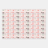 Schattigee pinguïns en moderne kerstbomen kerst inpakpapier vel (Voorkant 2)