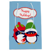 Schattigee pinguïns en uilen vakantie medium cadeauzakje (Voorkant)