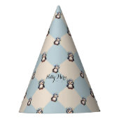 Schattigee pinguïns gepersonaliseerd feesthoedjes (Voorkant)