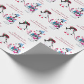 Schattigee pinguïns in de sneeuw Vrolijk kerstfees Cadeaupapier (Hoek)