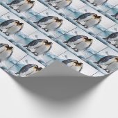 Schattigee pinguïns op een gletsjer cadeaupapier (Hoek)