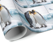 Schattigee pinguïns op een gletsjer cadeaupapier (Rol Hoek)