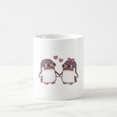 Schattigee pinguïns paar met flippers koffiemok (Center)