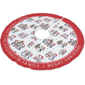 Schattigee pinguïns Patroon Familienaam Vrolijk Ke Kerstboom Rok (Gekanteld)