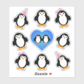 Schattigee Pinguïns Sticker Set (Vel)