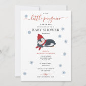 Schattigee Pinguïns Winter Baby shower Kaart (Voorkant)