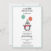 Schattigee Pinguïns Winter Kinder Jongensdieren Ve Kaart (Voorkant)