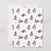 Schattigee pinguïns wintervogels Arctic Christmas Notitiekaartje (Achterkant)