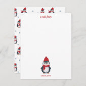 Schattigee pinguïns wintervogels Arctic Christmas Notitiekaartje (Voorkant / Achterkant)